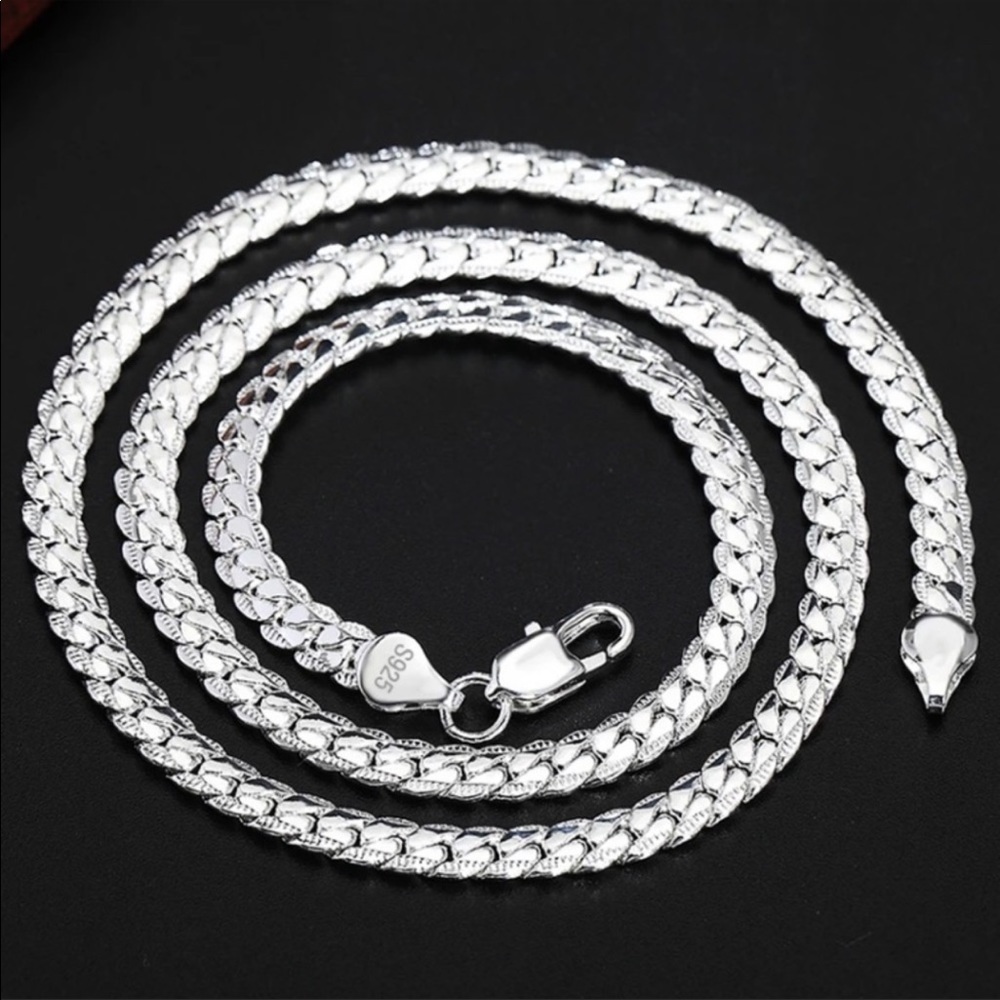 💎925 Sterling silver snake necklace unisex - Picture 4 of 7
